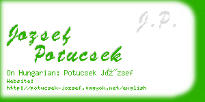 jozsef potucsek business card